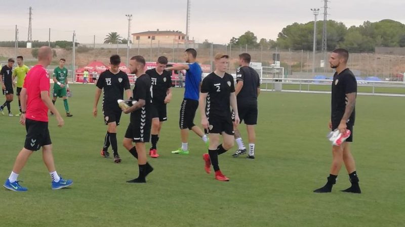 Una imatge del final del partit entre el Nàstic i la Pobla. Foto: CF Pobla de Mafumet.