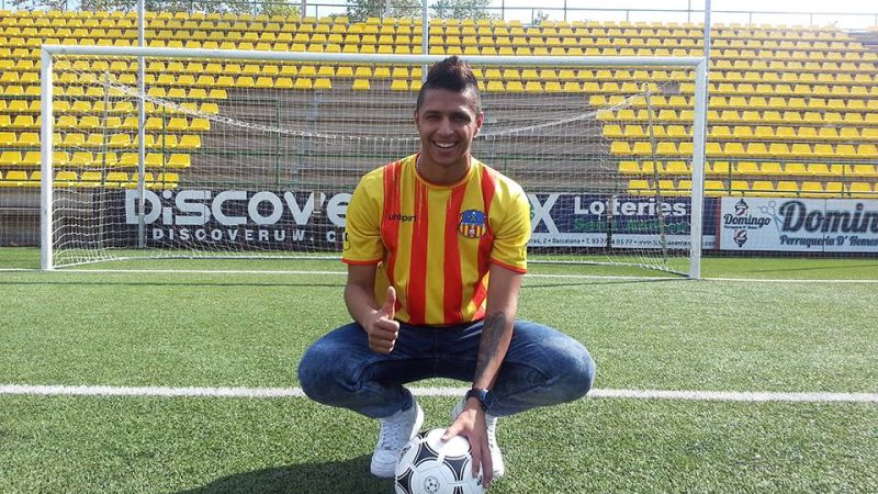 Bruno Vinicius, el dia de la seva presentació com a jugador del Sant Andreu. | Foto: lasegundab.es