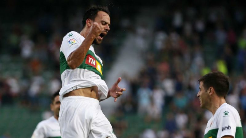 Matilla, celebrant un gol amb la samarreta de l'Elche. | Foto: marca.com