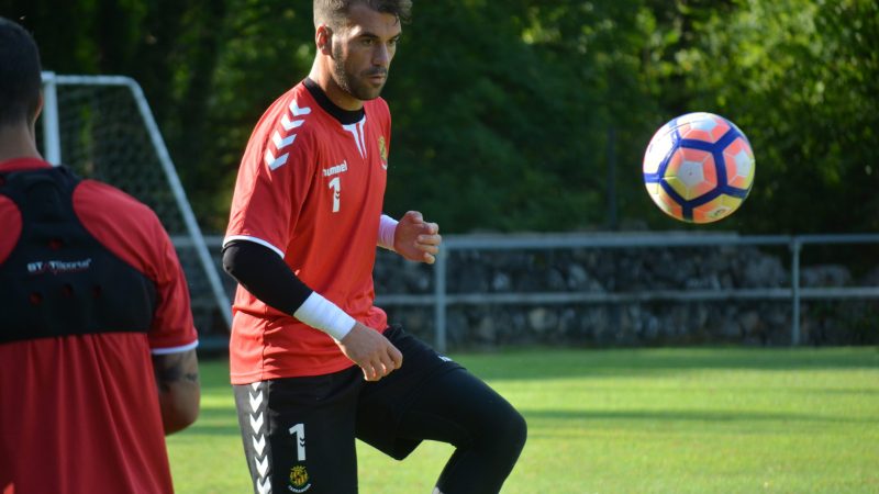 Manolo Reina en un dels entrenaments d'aquesta pretemporada.