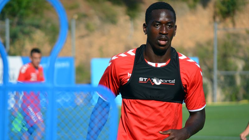 Wilfried Zahibo, en un entrenament del primer equip. | Foto: Gimnàstic de Tarragona