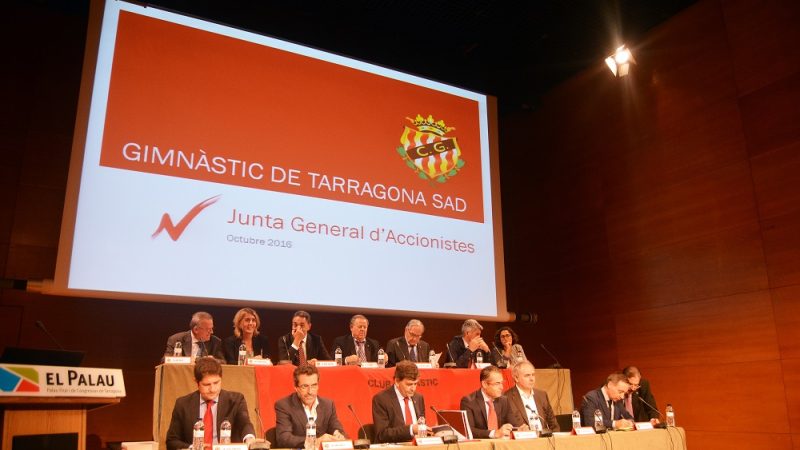 Imatge de la darrera Junta General d'Accionistes al Palau de Congressos de Tarragona. | Foto: Gimnàstic de Tarragona