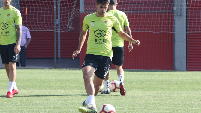 Roger Figueras, en un entrenament. Foto: Gimnàstic de Tarragona.