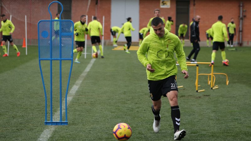 Abraham en un entrenament amb el Nàstic. |Foto: Nàstic