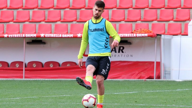 Ramiro Guerra en un entrenament amb el Nàstic. |Foto: Nàstic.
