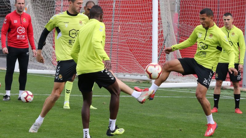 Un entrenament del Nàstic. |Foto: Nàstic
