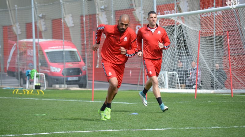 Fali, en un entrenament al camp annex al Nou Estadi. Foto: Gimnàstic de Tarragona.