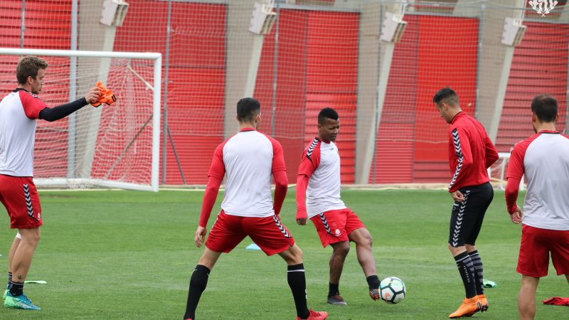 Uche en un entrenament amb el Nàstic. |Foto: Gimnàstic de Tarragona.