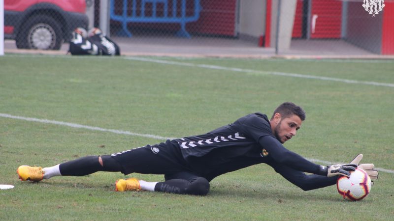 Bernabé en un entrenament amb el Nàstic. |Foto: Gimnàstic de Tarragona