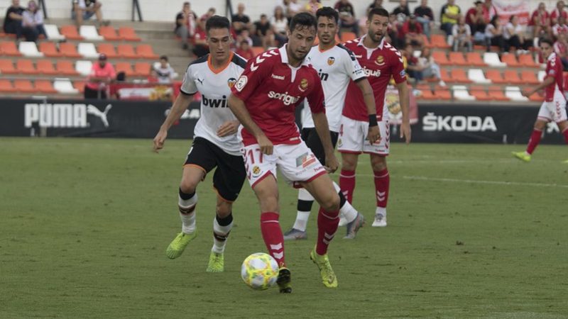 Pedro Martin davant el filial valencianista. | Foto: Gimnàstic de Tarragona