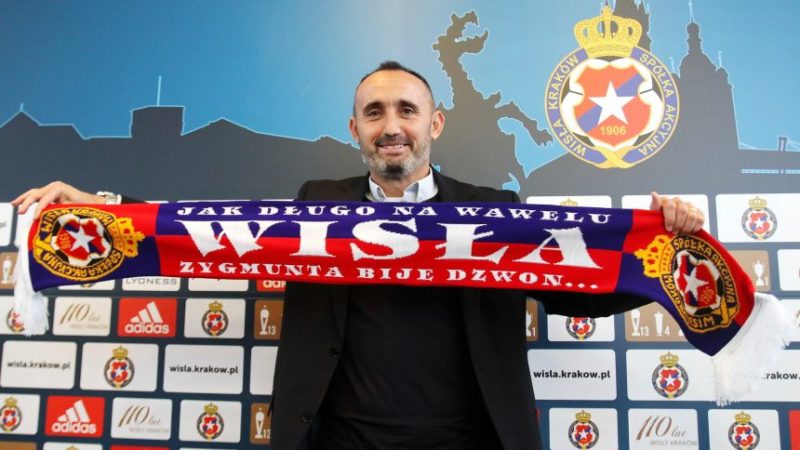 Kiko Ramírez el dia de la seva presentació amb el Wisla.