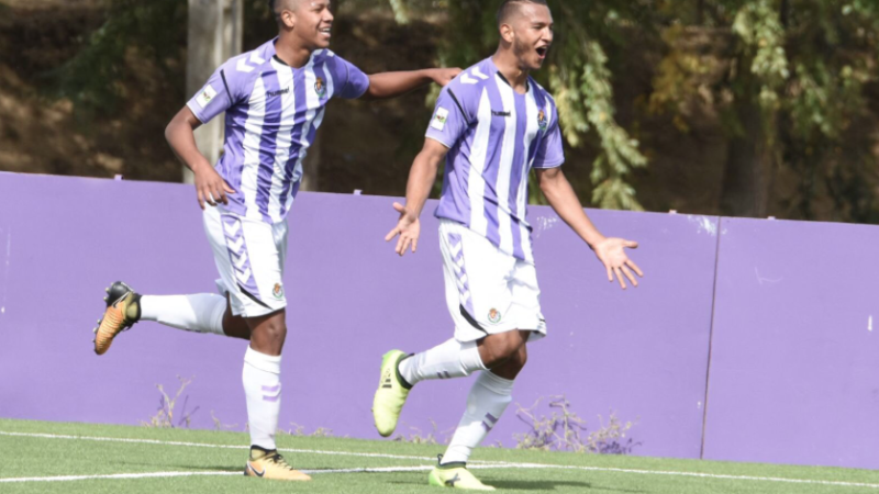 Luis Suárez, un dels jugadors joves que han arribat al Nàstic, celebra un gol amb el Valladolid B | Foto: @realvalladolid