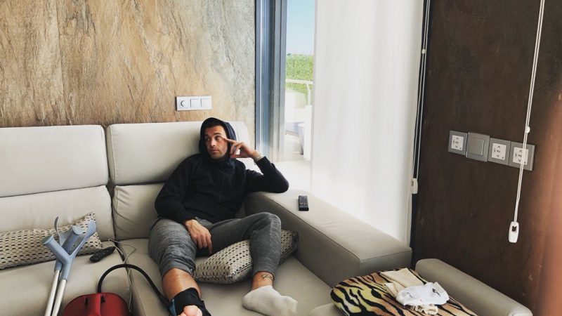 El davanter grana ha penjat aquesta imatge al seu perfil de Twitter. | Foto: Twitter