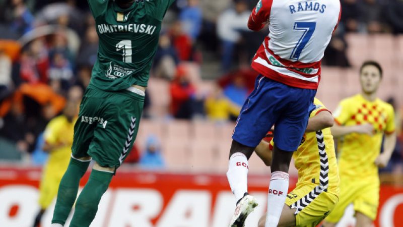 Els jugadors celebrant el gol d'Omar Perdomo. Foto:  La Liga