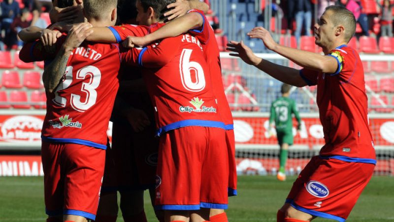Jugadors del Numancia celebrant un gol. | Foto: La liga