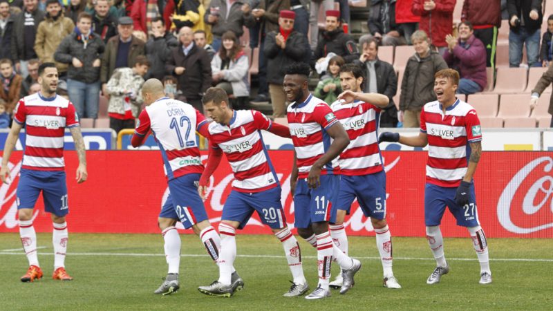 El Granada celebra un gol davant el Sevilla, la temporada passada. | Foto: ahoragranada.com