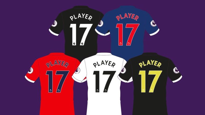 Tipografia utilitzada a la Premier League. | Foto: cambiodecamiseta.com