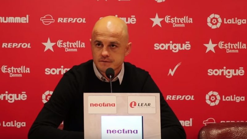 Nano Rivas atén als mitjans després del partit contra el Lugo. | Foto: YouTube
