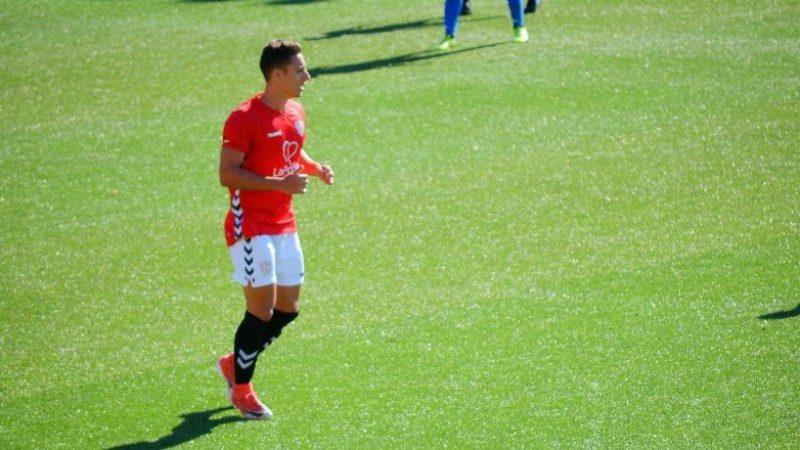 Pol Ballesteros ha disputat els últims 23 minuts de partit. Foto: CF Pobla de Mafumet.