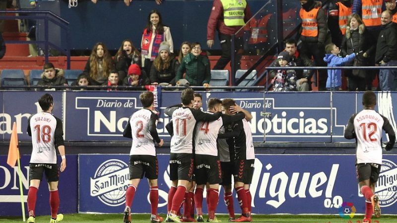 Mariño atrapant una centrada del Nàstic. |Foto: La liga