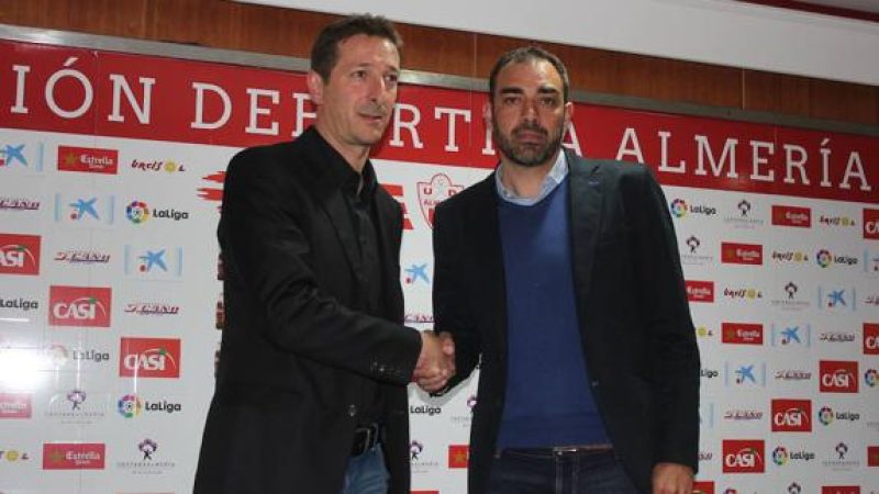 Luis Ramis en la seva presentació com a nou entrenador de la UD Almería.