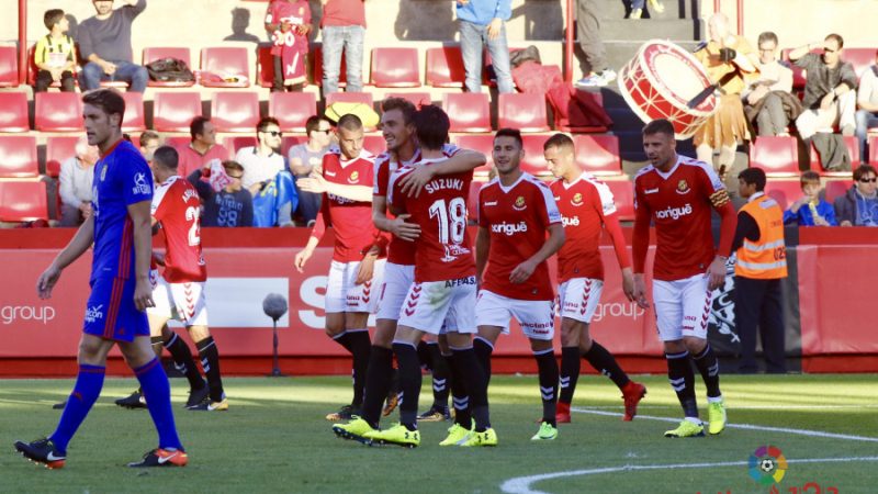 Manu Barreiro va anotar el gol grana al partit de la primera volta. | Foto: LaLiga