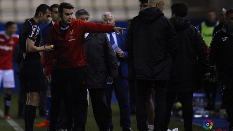 La tensió al planter grana es va fer visible davant el Lorca | Foto: laliga.es