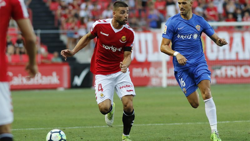 Xavi Molina el dia de la visita de l'Almería al Nou Estadi. | Foto: Gimnàstic de Tarragona